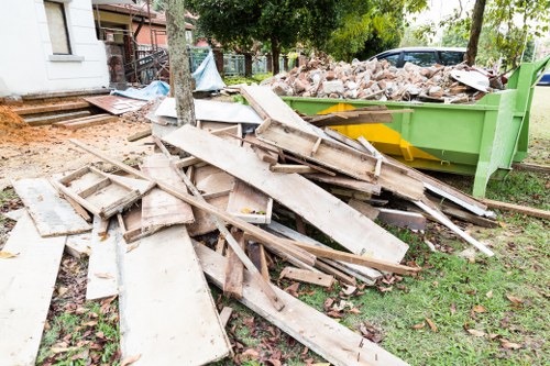 House clearance professionals working in a Staines home