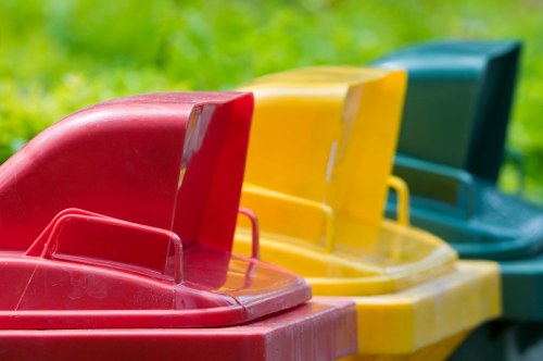 Construction site with waste materials